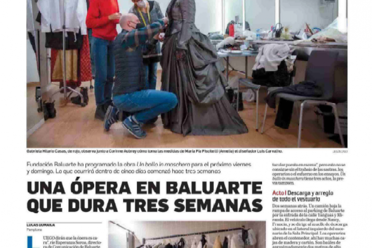 Fotografia del pantallazo de la noticia en la edición impresa del Diario de Navarra