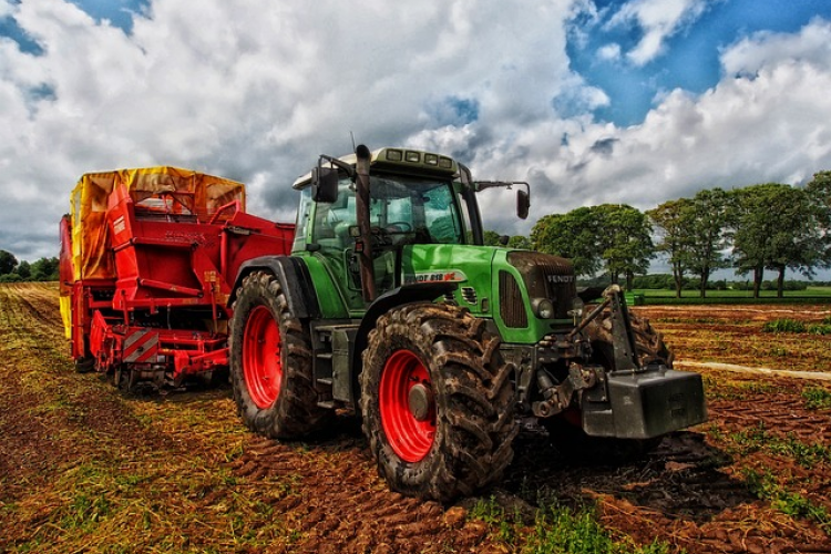 Fotografía de un tractor