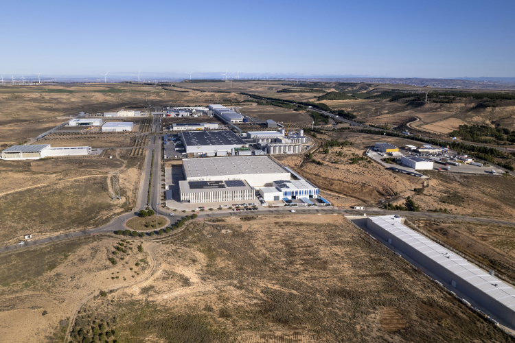 Fotografía aérea de la Ciudad Agroalimentaria de Tudela 